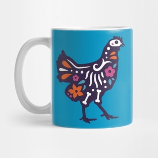 Colorful Day of the Dead Chicken | Dia de los Muertos Animals Mug